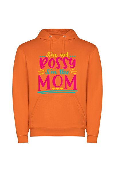 iLovePrints Fierce Sassy Mom Boss Φούτερ με κουκούλα σε χρώμα Πορτοκαλί