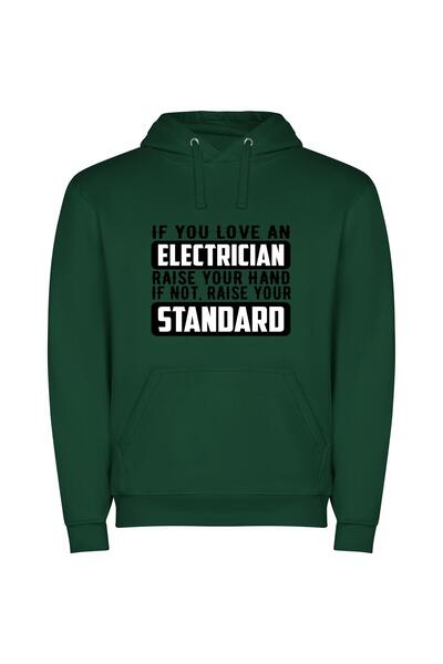 iLovePrints Sparkling Electrical Masterpieces Φούτερ με κουκούλα σε χρώμα Πρά...