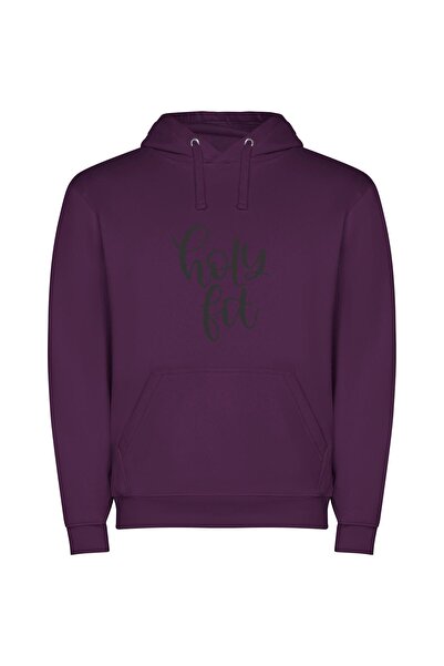 iLovePrints Sacred Ink: Fit Elegance Φούτερ με κουκούλα σε χρώμα Μωβ