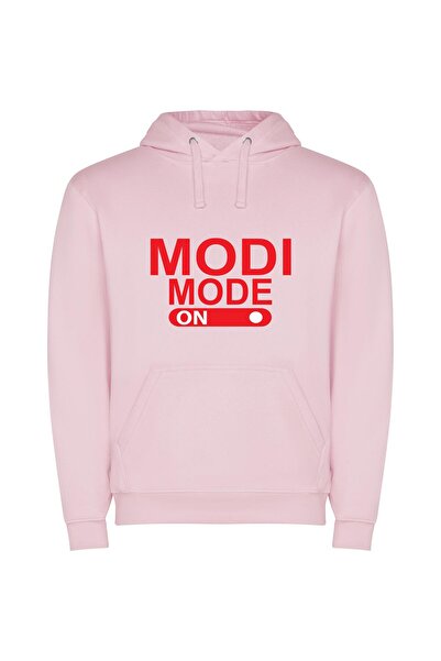 iLovePrints Modest HD Mode Model Φούτερ με κουκούλα σε χρώμα Ροζ