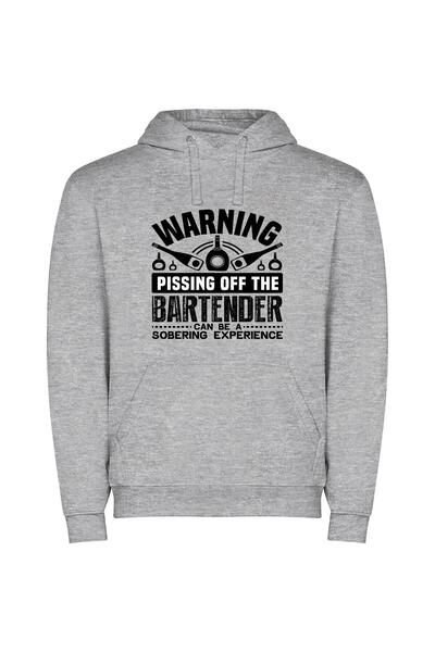 iLovePrints Beware Angry Bartender's Retribution Φούτερ με κουκούλα σε χρώμα ...