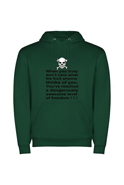 iLovePrints Grim Wit & Beware Φούτερ με κουκούλα σε χρώμα Πράσινο