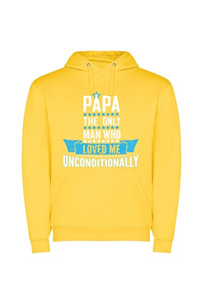 iLovePrints Flawless Unconditional Love Φούτερ με κουκούλα σε χρώμα Κίτρινο
