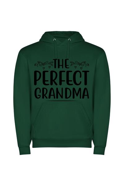 iLovePrints Grandma's Perfect Kerning Φούτερ με κουκούλα σε χρώμα Πράσινο