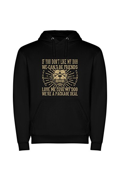 iLovePrints Pawsome Friendship in style Φούτερ με κουκούλα σε χρώμα Μαύρο