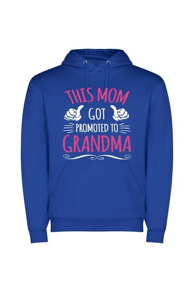 iLovePrints Grandma's Promotion Parade Φούτερ με κουκούλα σε χρώμα Μπλε