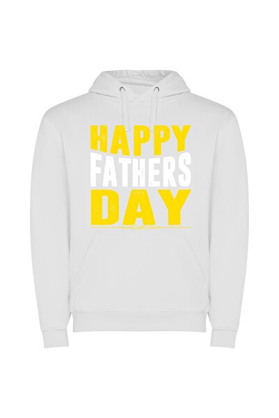 iLovePrints Golden Happy Day Bliss Φούτερ με κουκούλα σε χρώμα Λευκό