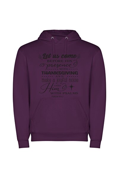 iLovePrints Graceful Holiday Blessings Φούτερ με κουκούλα σε χρώμα Μωβ