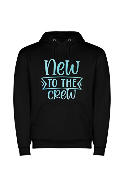 iLovePrints Embarking on New Horizons Φούτερ με κουκούλα σε χρώμα Μαύρο