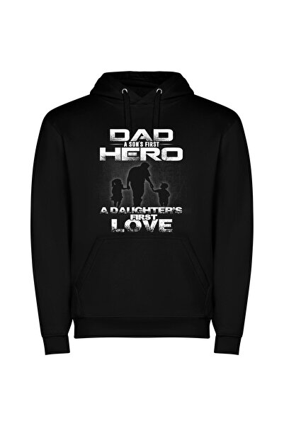 iLovePrints Monochrome Heroic Portrait: 9/11 Φούτερ με κουκούλα σε χρώμα Μαύρο