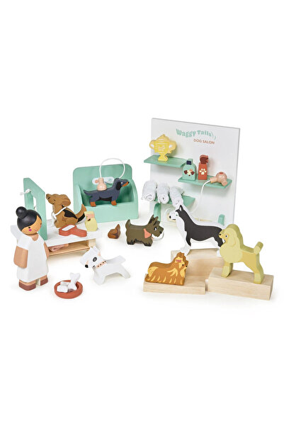 Tender Leaf Toys Figurine de joacă din lemn - salon de înfrumusețare pentru c...