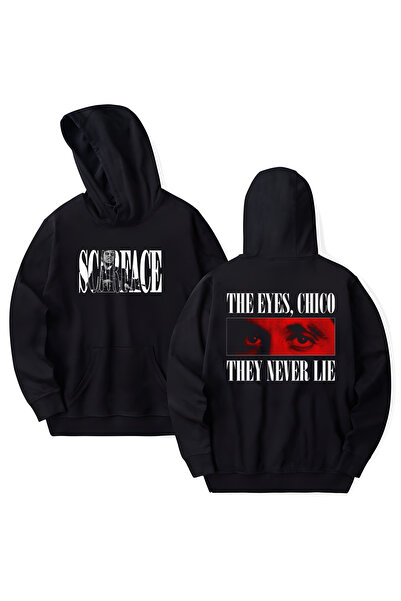 STİL-X Scarface Printed Cotton Long Sleeve 3 Thread Hooded Sweatshirt
