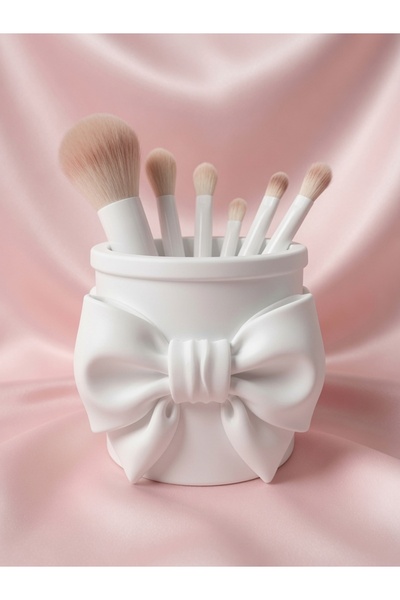 Filkorium3D Plastic Makeup Brush Organizer Pen Holder |   10X10X9 cm Bowknot ...