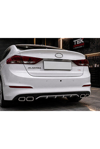 TEK OFFROAD GARAGE ELANTRA 2016-2019 IÇIN UYUMLU 4 EGZOZ SILVER DIFÜZÖR