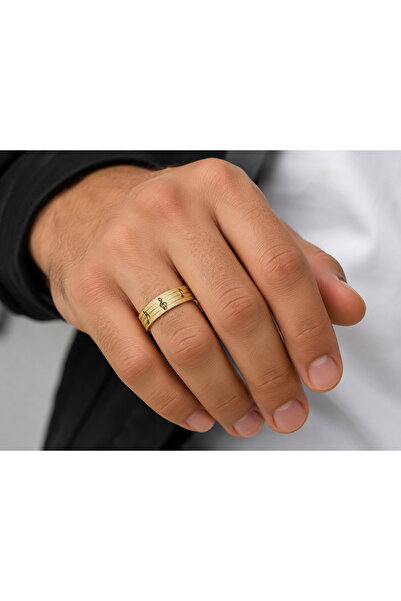 HER ŞEY NOTA www.herseynota.com 316L Paslanmaz Çelik Nota Desenli Gold Renk M...
