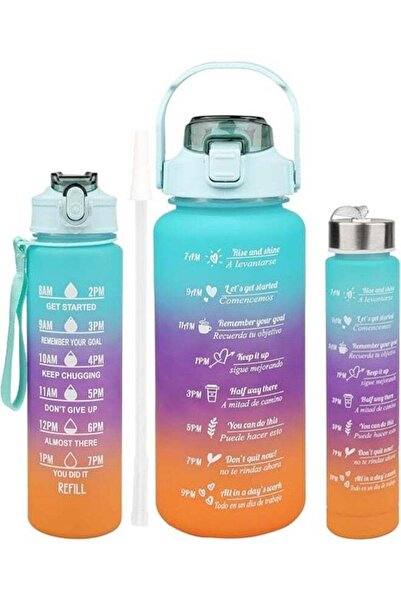 HXD Zoomlion IndoorSet 64oz Water Bottle with Straw – Half Gallon Large BPA-F...