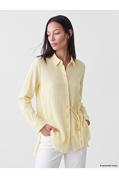 LC Waikiki Yellow Tie-Dye Detailed Women's Shirt Tunic