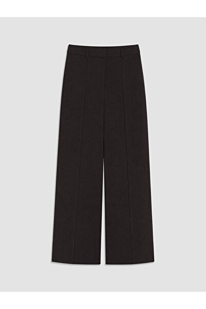LC Waikiki Brown High Waist Wide Leg Women's Trousers