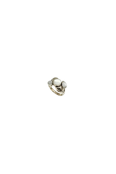 Eylül silver Δαχτυλίδι από ασήμι 925 με φίλντισι και φύλλα από φίλντισι.