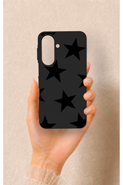 Vip Case Samsung A27 Uyumlu Siyah Star Desenli Silikon Kılıf