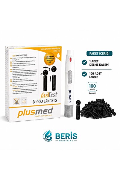 Beris Medikal Şeker Ölçüm Cihazı Delme Kalemi ve 100 Adet Lanset Parmak Delme...