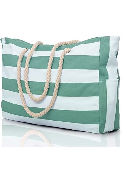 GENERAL Beach Bags for Women, Large Waterproof Beach Tote Bag with Zipper Bea...