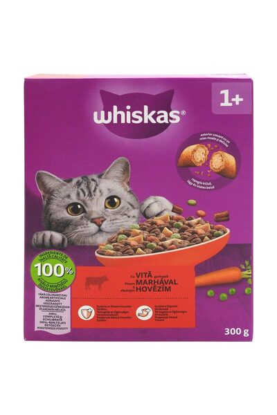 Whiskas Dry Food, Whiskas, 300 g 1, Beef