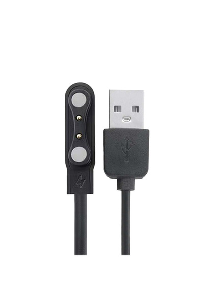 Choice كابل شحن USB أسود لساعة IMILAB KW66 الذكية Haylou Solar RT LS05/Ticwat...