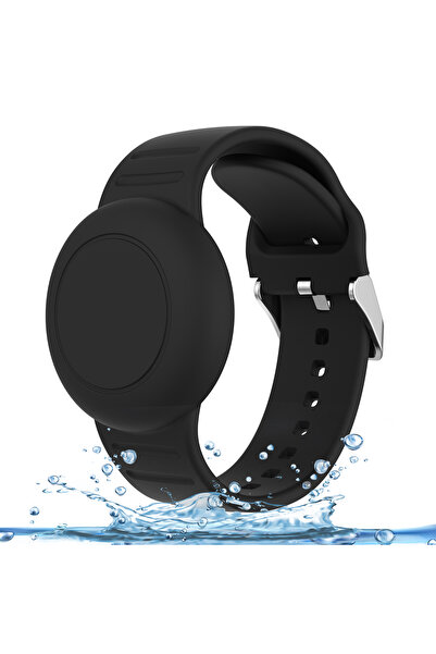 Choice1 Black Waterproof Case for AirTag Silicone Strap Air Tag Anti-lost Pro...