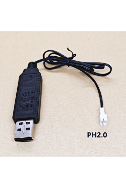 Choice6 2PCS C-PH2.0 1/2PCS 3.7V/7.4V USB Charger Cable For RC Toys SM/JST/XH...