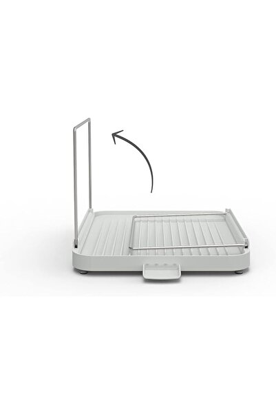 Joseph Joseph Duo Compact Dish Drying Rack for Kitchenware with Utensil Pot a...