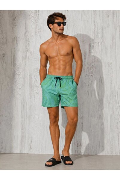 Mariposa Secret Men's Swim Shorts with Marble Pattern, Pockets, and Quick-Dry...