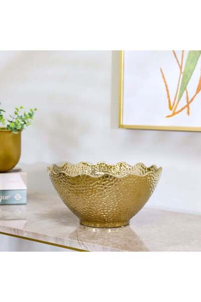 Generic Liana Bowl Gold 26.5X26.5X12.5Cm