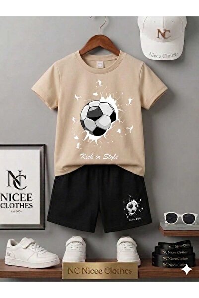 Leto Lykia Summer Children's T-Shirt Shorts Unisex (White Top Printed)