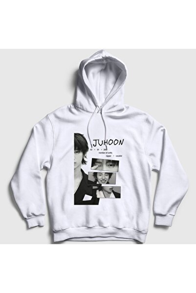 Presmono سويت شيرت بقلنسوة باللون الأبيض للجنسين من Juhoon K-Pop Cortis 617534tt