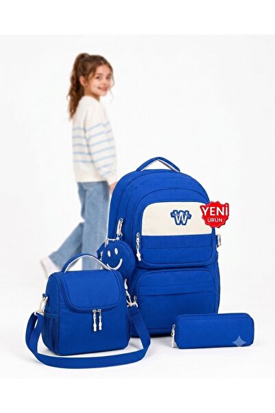 çantamgelsin 4-Piece Luxury Waterproof Elementary School Bag Set with Lunch B...