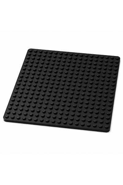 HAPPENS Dublo Large Block Game Black Floor Plate 25X25 cm Building Block Base