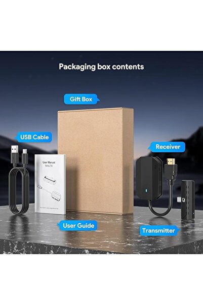 NALACAL Wireless HDMI Transmitter and Receiver 4K, Type-C 3.1 Port with DP-Al...