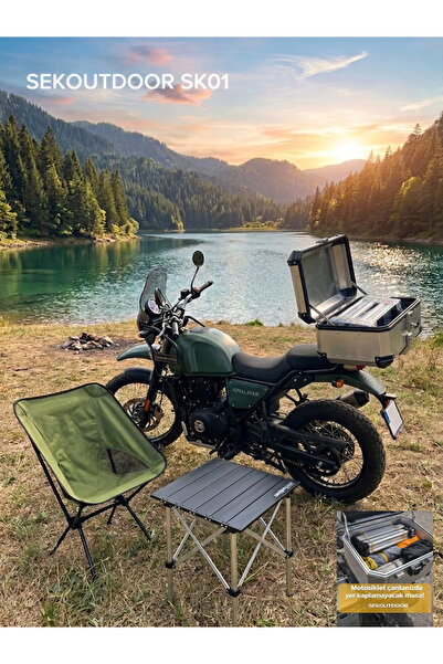 Motosiklet masası katlanır alüminyum sk01 siyah