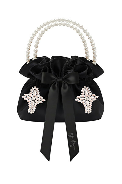 pegu baby collection ΜΑΥΡΗ ΒΑΜΒΑΚΙΝΗ ΣΑΤΕΝ ΤΣΑΝΤΑ, ΔΙΠΛΗΣ ΣΕΙΡΑΣ ΜΕ ΔΙΑΚΟΣΜΗΣ...
