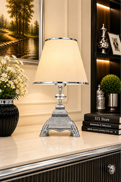 571 Store X55 Series Metal Square Base Fabric Headboard Luxury Table Lampshade