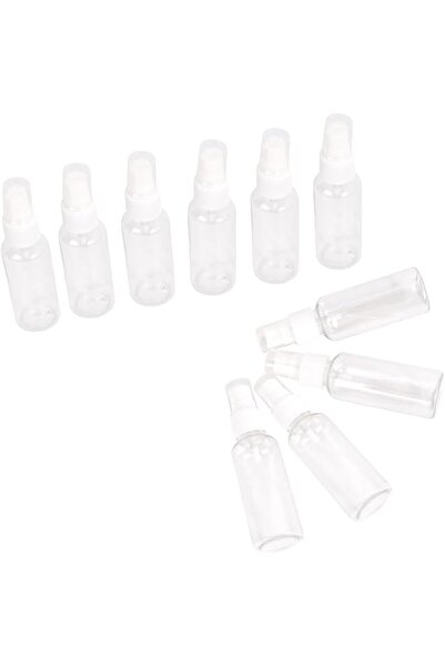 Lawazim Plastic Travel Spray Bottle Set - 10 Piece, 50ml - Clear Empty Refill...