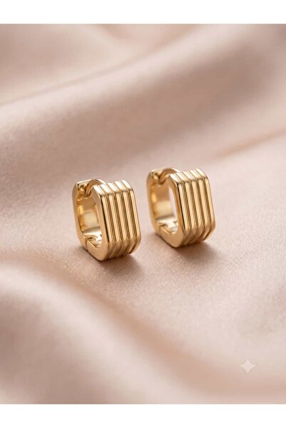 XP XUPİNG Timeless Elegance Striped Rectangular Earrings