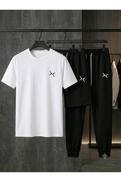 CLOTHES33 تي شيرت وشورت رياضي 3 قطع، تصميم صيفي رقيق يمتص العرق، مطبوع، للنسا...