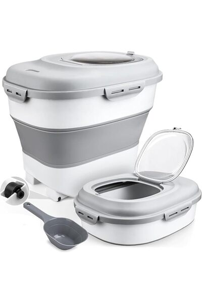 GENERAL JKJ&ZXZ Rice Storage Bin Cereal Containers, 13-50lb Collapsible Rice ...