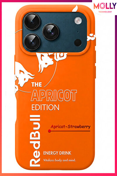 Molly iPhone 17 PRO İçin Turuncu The Apricot Edition Desenli İçi Kadife Silik...