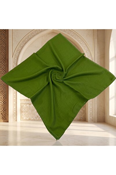 MAYSAM HAC UMRE HEDİYELİK Düz Dikişli Yazma 100x100 cm Fıstık Yeşili