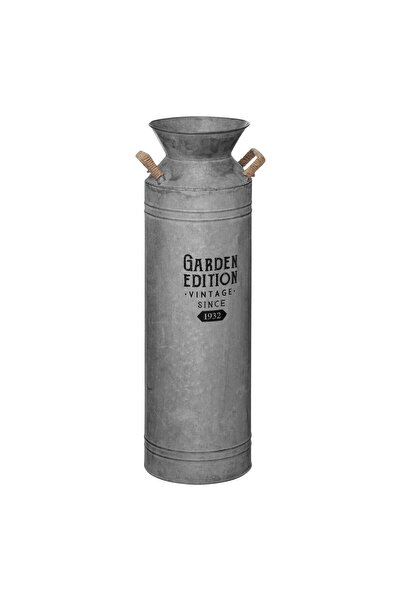 Atmosphera Cană de lapte, metalică - Gri, H.62 cm