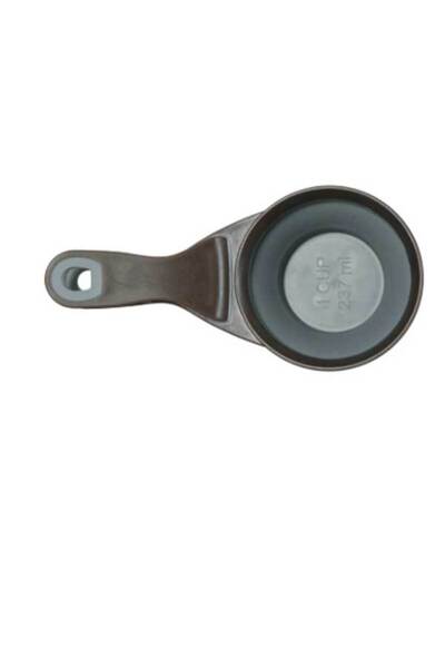 Zolux 2-in-1 Silicone Measuring Cup with Food Bag Clip Grey, 473 ml