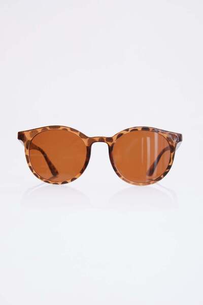 Fulla Moda Leopard Patterned Bone Frame Sunglasses
